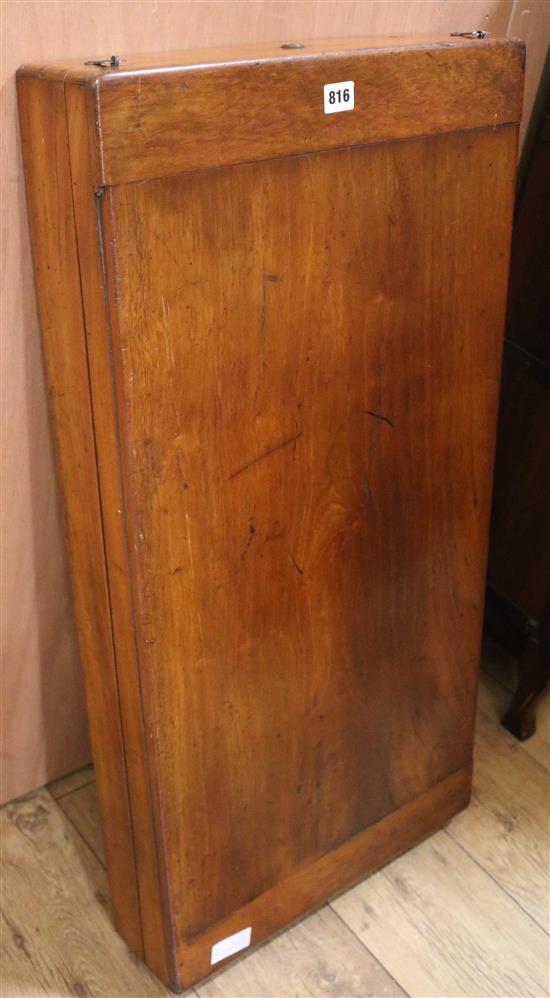 A Victorian mahogany bagatelle table, W.46cm